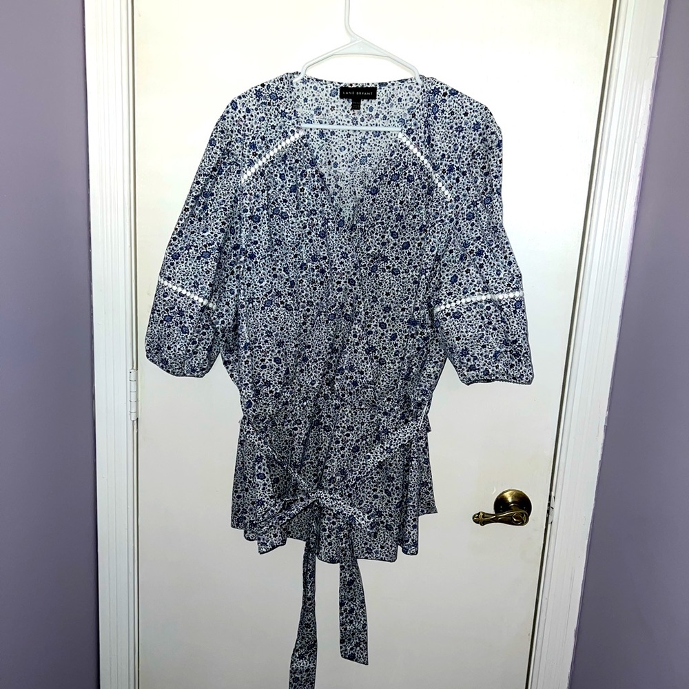 Lane Bryant wrap blouse 30/32
